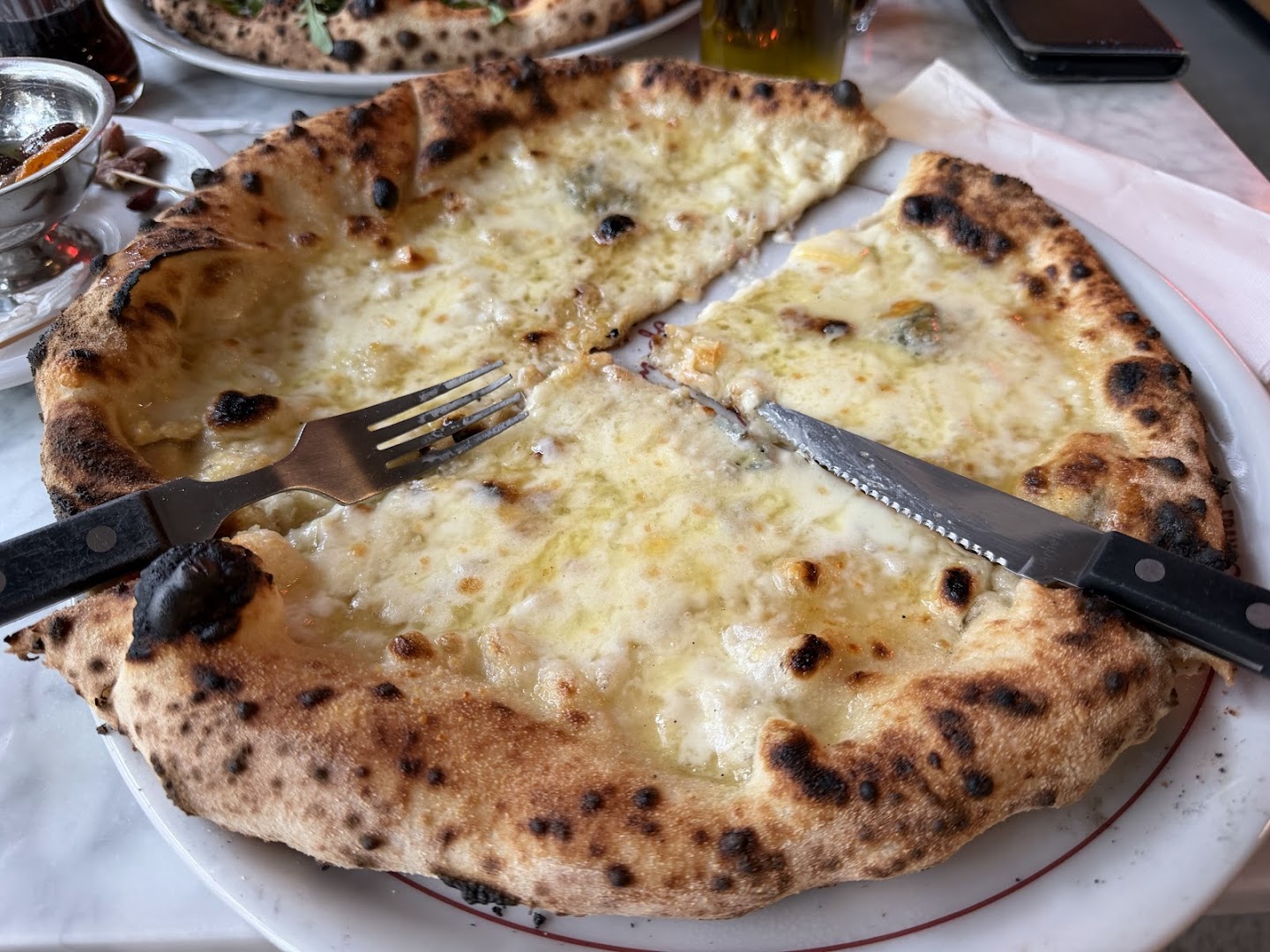 Pizza bianca, spalony rant